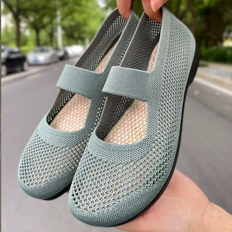 妈妈鞋老年人凉鞋女妈妈款夏季老北京布鞋女新款软底防滑老人女鞋商品大图