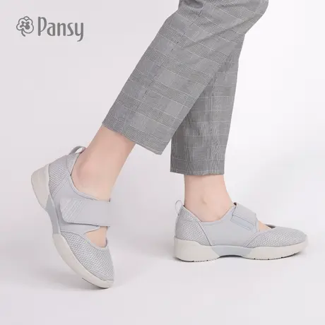 Pansy日本妈妈健步鞋平底防滑女拇外翻宽脚胖脚中老年人单鞋春秋商品大图