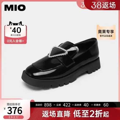 MIO米奥春季新款女鞋松糕厚底单鞋休闲乐福鞋商品大图