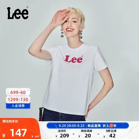 Lee商场同款23新品标准版印花套头多色女短袖T恤LWT0052753RT图片