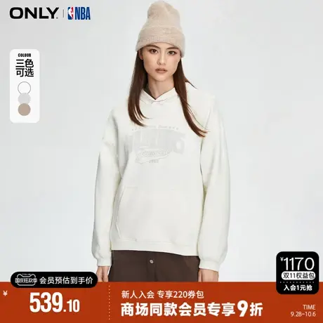 ONLY2023秋季新款NBA联名款宽松连帽字母印花卫衣女|12349S001商品大图