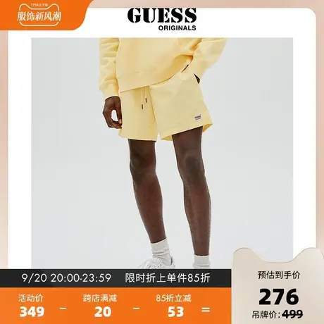 GUESS Originals男士简约抽绳休闲运动五分裤-M2GQ03WC481商品大图