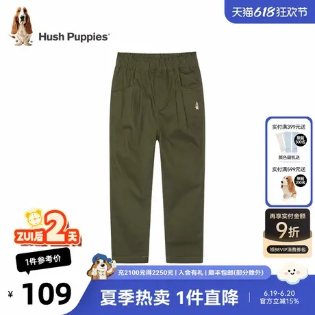 暇步士童装女童长裤春秋新款纯色舒适百搭简约时尚中大童休闲裤子图片