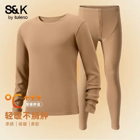 班尼路S&K双面绒加厚保暖内搭套装男款2025冬季青少年秋衣两件套A商品大图