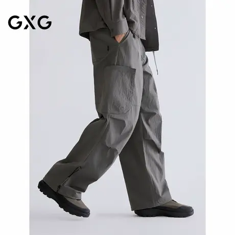 GXG男装 商场同款阔腿工装裤男伞兵裤通勤长裤25春新品G25X021010商品大图