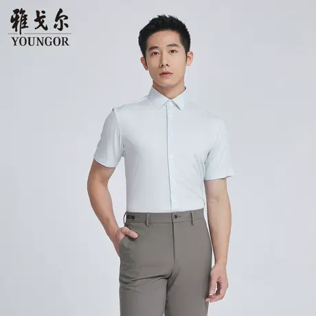 【商场同款】雅戈尔男士短袖衬衫夏季新款官方商务休闲衬衫S3577商品大图