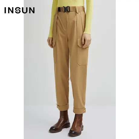 INSUN恩裳秋季复古工装棉质哈伦裤商品大图