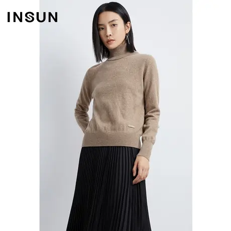 INSUN恩裳冬季高领羊绒羊毛内搭针织衫商品大图