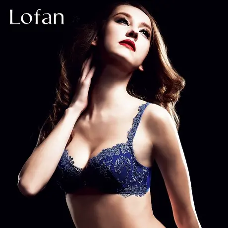 Lofan1/2罩杯Q棉薄款调整型软钢圈聚拢收副乳透气丝棉文胸女5109图片