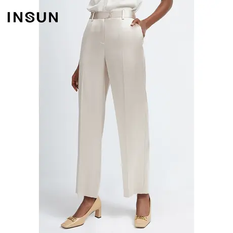 INSUN恩裳夏季流光三醋酸西装直筒裤商品大图