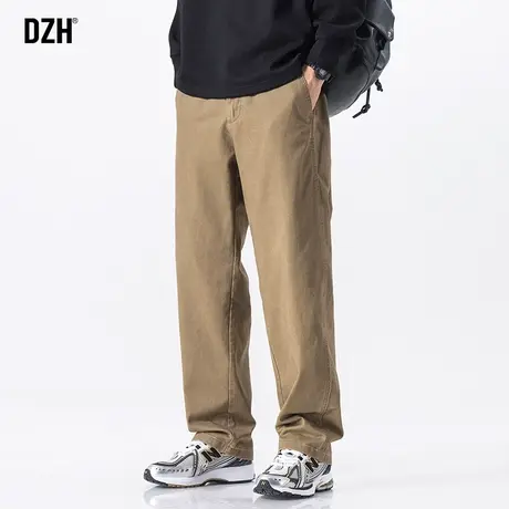 男士直筒休闲裤男春秋裤子男款卡其色工装裤伐木裤2024新款登山裤商品大图