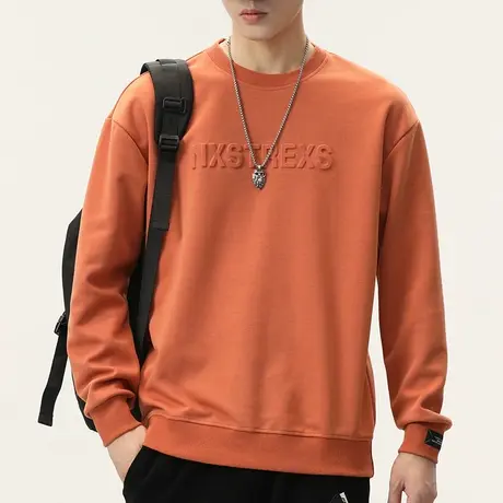 2023新款秋季中性风圆领卫衣春秋款男士秋装秋天男款重磅长袖上衣商品大图