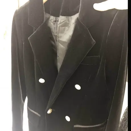 丝绒气质西装外套女装秋装2020新款韩版时尚气质淑女成熟长袖外衣商品大图