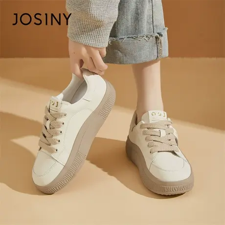 Josiny/卓诗尼时尚板鞋2024新款春季厚底增高潮流少女风休闲鞋女商品大图