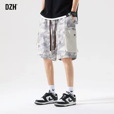男士迷彩工装短裤男夏季潮流百搭五分裤休闲宽松裤子2023新款中裤商品大图
