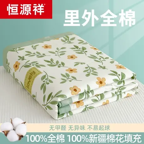 恒源祥新疆全棉花夏被空调被夏凉被纯棉被子春秋被棉絮被芯可机洗商品大图