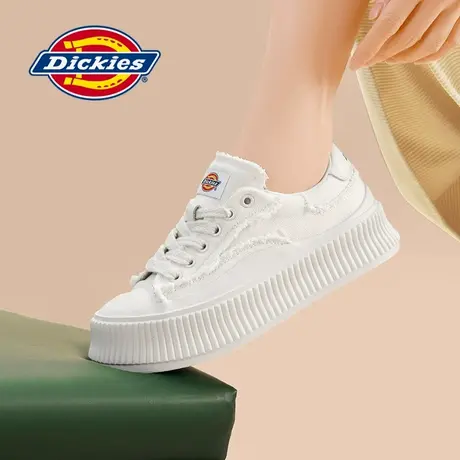 Dickies帆布鞋女2025春季新款厚底小白鞋增高低帮休闲板鞋女单鞋商品大图