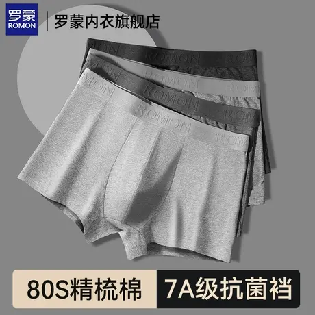 罗蒙男士内裤男生高端品牌纯棉四角短裤头夏季平角裤衩男款2024新商品大图
