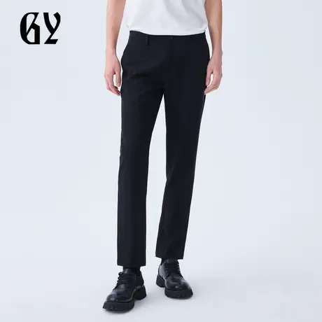 雅戈尔奥莱 GY男装秋男士长裤刺绣LOGO火山岩修身商品大图