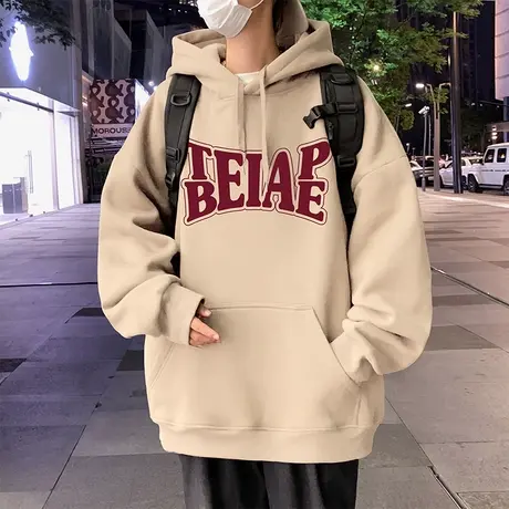 连帽卫衣男春秋季新款2024高街港风宽松套头长袖潮牌ins休闲外套商品大图