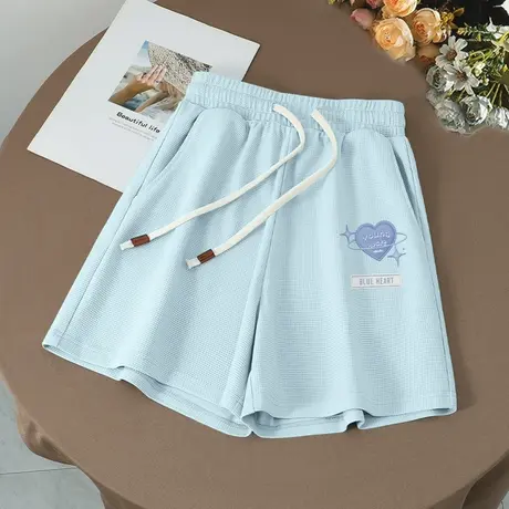 真维斯LIFE短裤女2023新款运动休闲裤宽松显瘦裤子女阔腿三分裤V图片