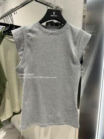 欧货夏季坎肩背心女2023新款气质辣妹无袖t恤内搭打底上衣女ins潮图片