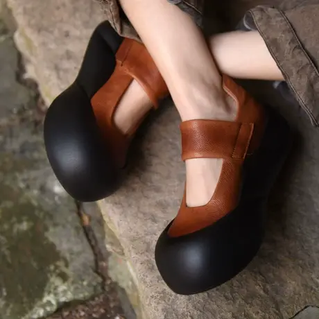 Artmu阿木原创厚底浅口单鞋女复古玛丽珍鞋子设计感小众大头鞋商品大图