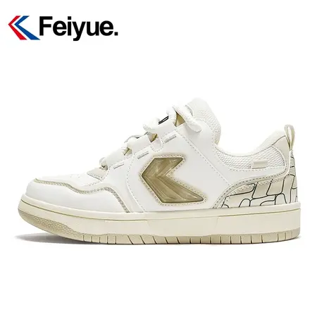 feiyue/飞跃板鞋女生2024官方春季新款低帮百搭透气厚底休闲鞋051商品大图