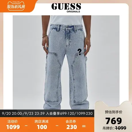GUESSORIGINALS23 新款秋男士个性贴布绣直筒牛仔裤-M3BG43D4XY0商品大图