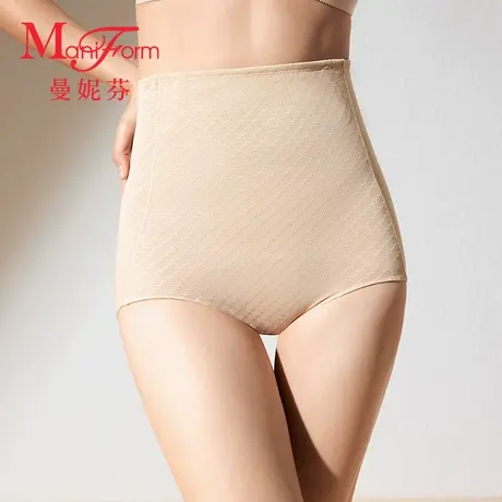 曼妮芬2025夏女士舒适高腰内裤收腰收腹低脚束裤抗菌内裆提臀裤商品大图