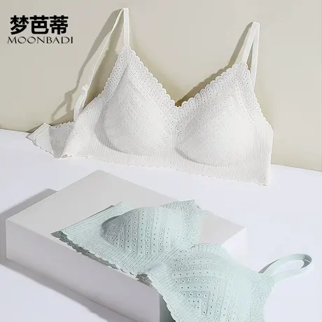 梦芭蒂内衣女薄款文胸无钢圈舒适透气聚拢收副乳少女胸罩心怡蔷薇图片