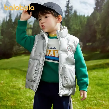 巴拉巴拉童装儿童马甲男童秋冬保暖羽绒服2023新款潮图片