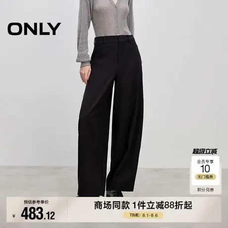 ONLY2025秋季新款通勤风垂顺西裤面料设计气球裤长裤休闲裤女商品大图