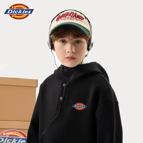 Dickies童装男童卫衣春秋款儿童2025新款潮牌半开襟上衣女童春装A商品大图
