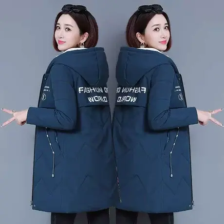 女士羽绒棉服女中长款2023年新款潮棉衣棉袄冬装女装外套2022新年商品大图