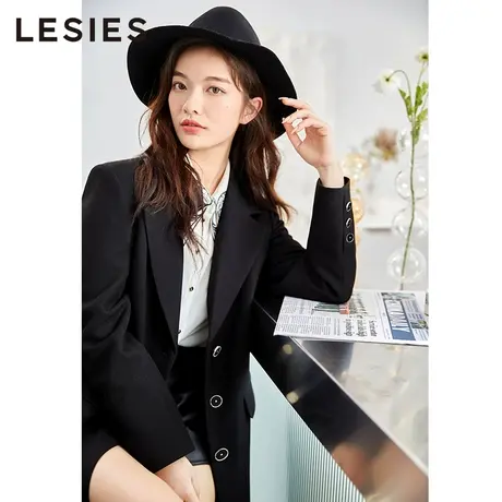 蓝色倾情春秋季外套女装新款线下专柜长袖优雅气质长外套西装图片