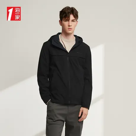海一家带可充气U型枕双面穿2023秋季新款连帽休闲夹克男商品大图