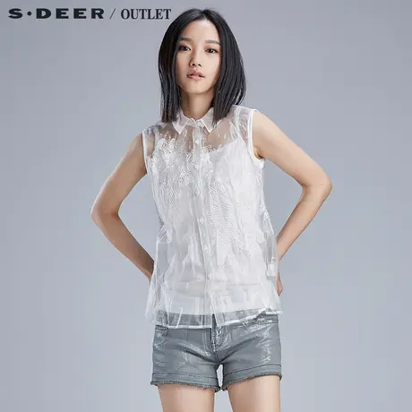 sdeer圣迪奥女装夏装梦幻感上衣两件套S14280602图片