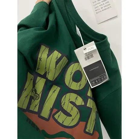 纯棉设计感美式复古短袖t恤女夏季新款宽松港味chic小众半袖上衣商品大图