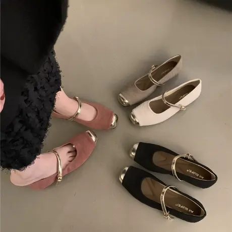 粗跟法式小香风玛丽珍单鞋女春秋鞋子2024新款爆款女鞋温柔晚晚鞋商品大图