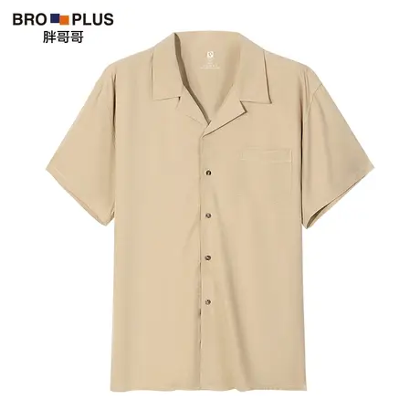 胖哥哥2023新款夏季大码风古巴领衬衫男加肥加大潮流宽松休闲短袖图片