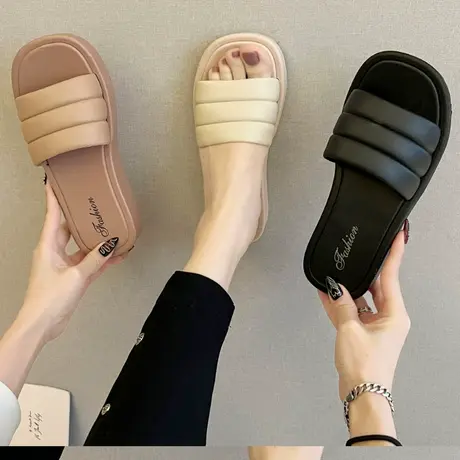 拖鞋女夏外穿2024新款时尚高级感室内家居凉拖鞋防滑踩屎感女凉拖商品大图