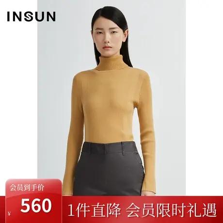 恩裳商场同款冬季绵羊毛弹性打底衫时尚保暖毛织衫女图片