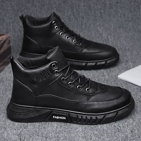 雨鞋男款时尚外穿钓鱼鞋厨师厨房防滑防水鞋高筒劳保雨靴男士水鞋商品大图