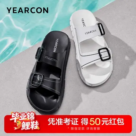 意尔康男鞋夏季男士凉鞋外穿一字拖时尚潮流凉拖鞋休闲海边男式图片