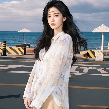 【顺手买一件】 润微正肩短袖T恤/防晒衬衫/碎花半裙夏季轻薄透气图片