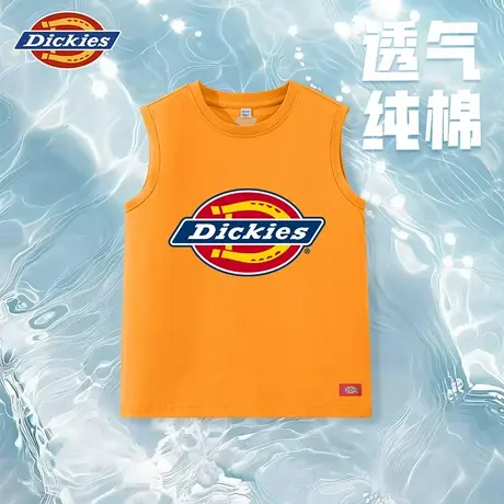 Dickies童装男童背心男孩夏季纯棉透气坎肩儿童夏款运动无袖t恤A图片