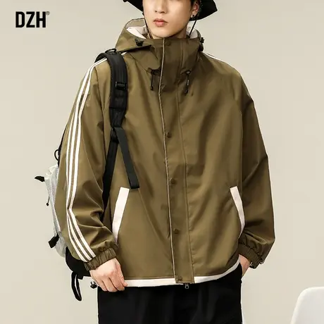 男士户外冲锋衣外套男潮高级感春秋款旅游穿搭男装休闲夹克登山服商品大图