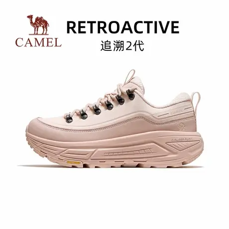 Camel/骆驼男鞋2025秋季新款厚底增高户外徒步鞋透气休闲运动鞋女商品大图