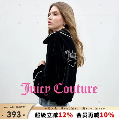 Juicy Couture橘滋外套女2025年秋季新款大翻领撞色美式休闲上衣商品大图